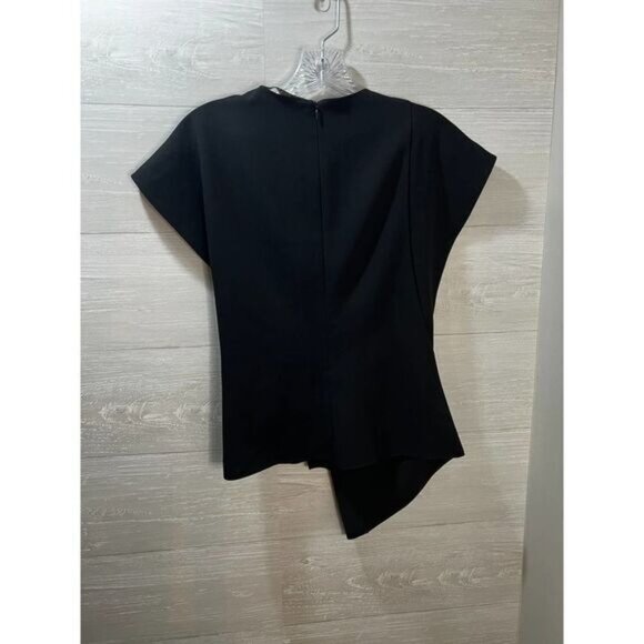 ZARA Women's V Neck Cap‎ Sleeve Twist Front Blouse Small - Picture 4 of 7